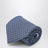 Cravate Gancini bleue en soie jacquard