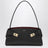 Hug East-West black/burgundy calfskin shoulder bag