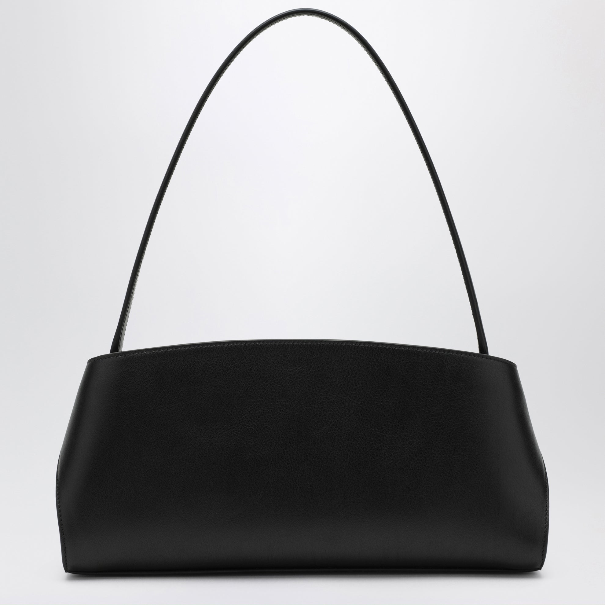 Hug East-West black/burgundy calfskin shoulder bag