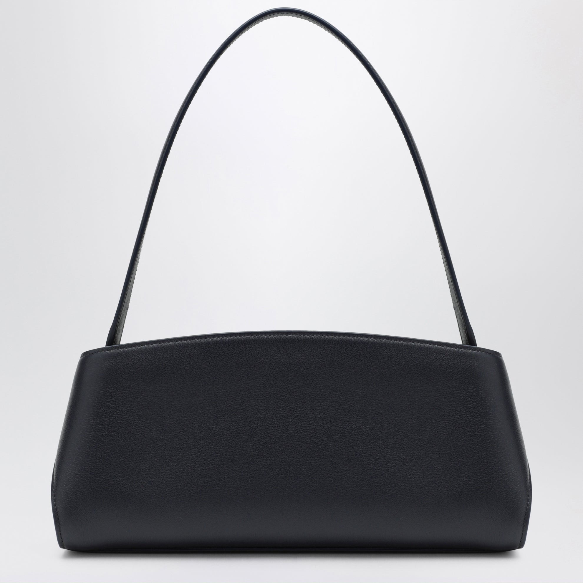 Hug East-West navy/dark brown calfskin shoulder bag