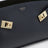 Hug East-West navy/dark brown calfskin shoulder bag