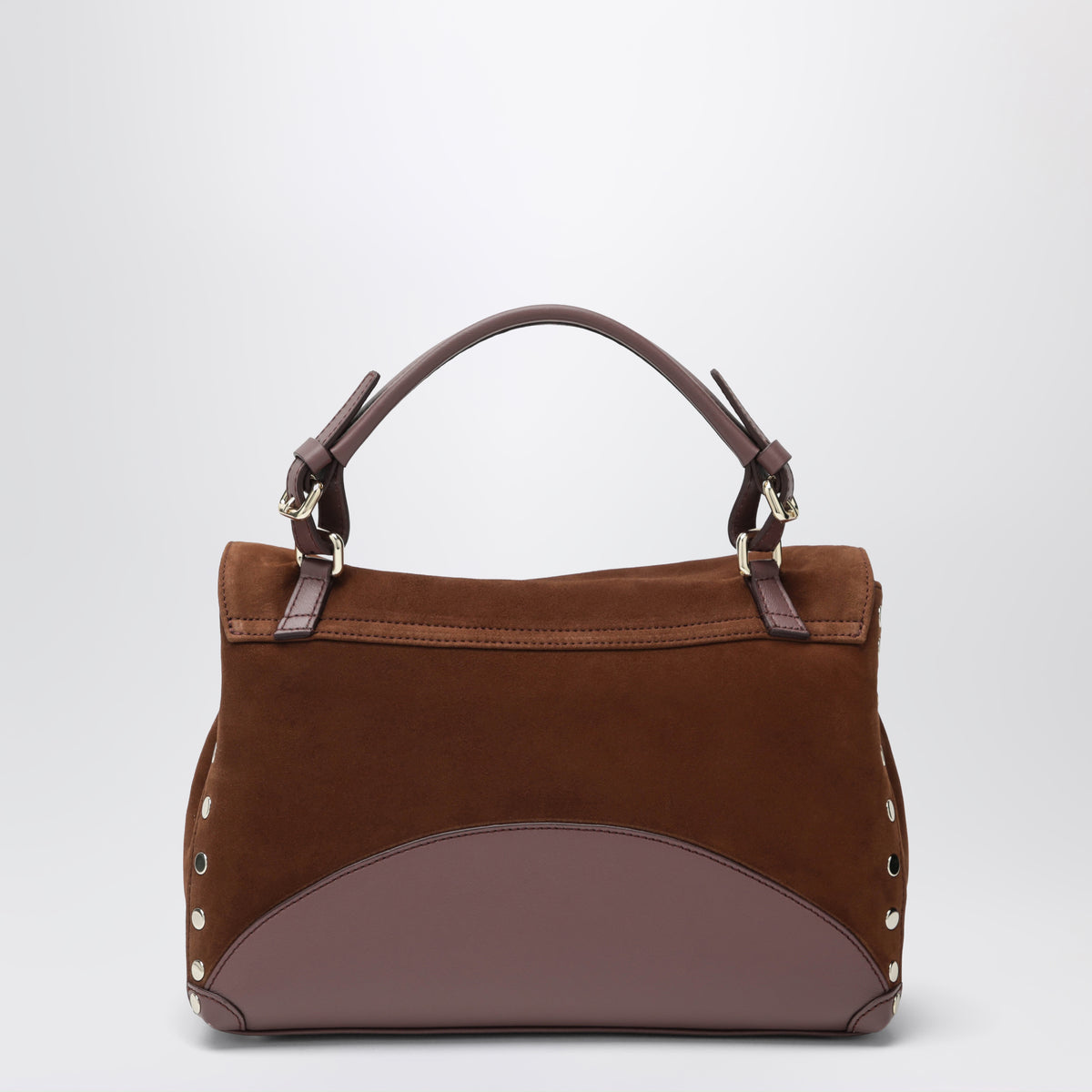Braune Postina Zashmere S Tasche aus Veloursleder