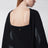 Black top with chiffon sleeves