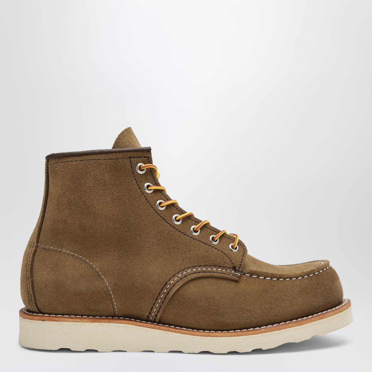 Olive Classic Moc 6-Inch boots in leather