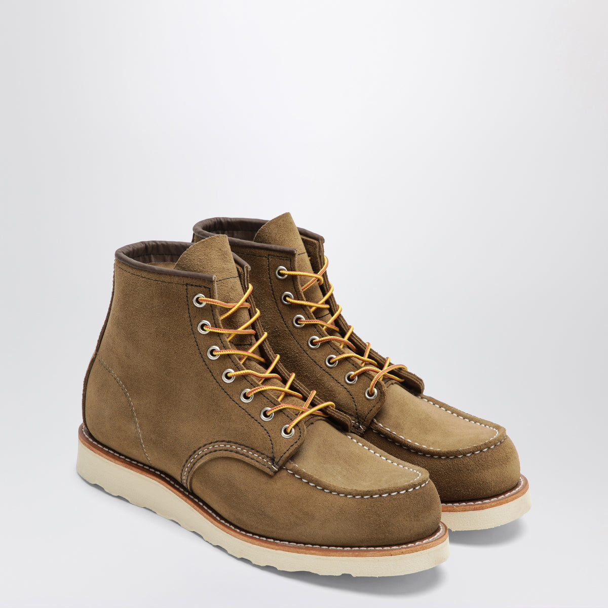 Olive Classic Moc 6-Inch boots in leather