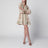 Roselight Minikleid aus Leinen mit Salbei-Blumenmuster