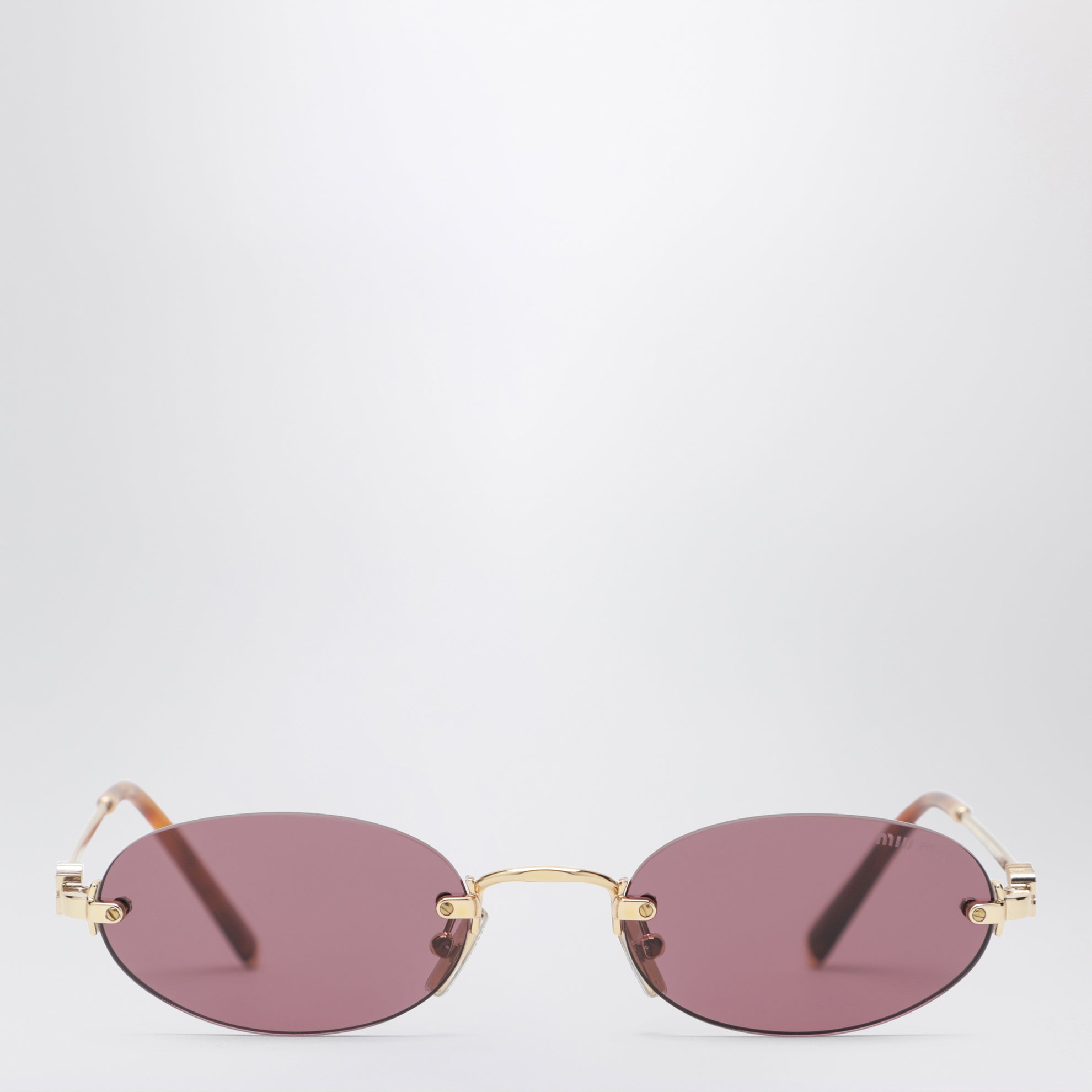 Lunettes de soleil Miu Miu Logo or/jaune