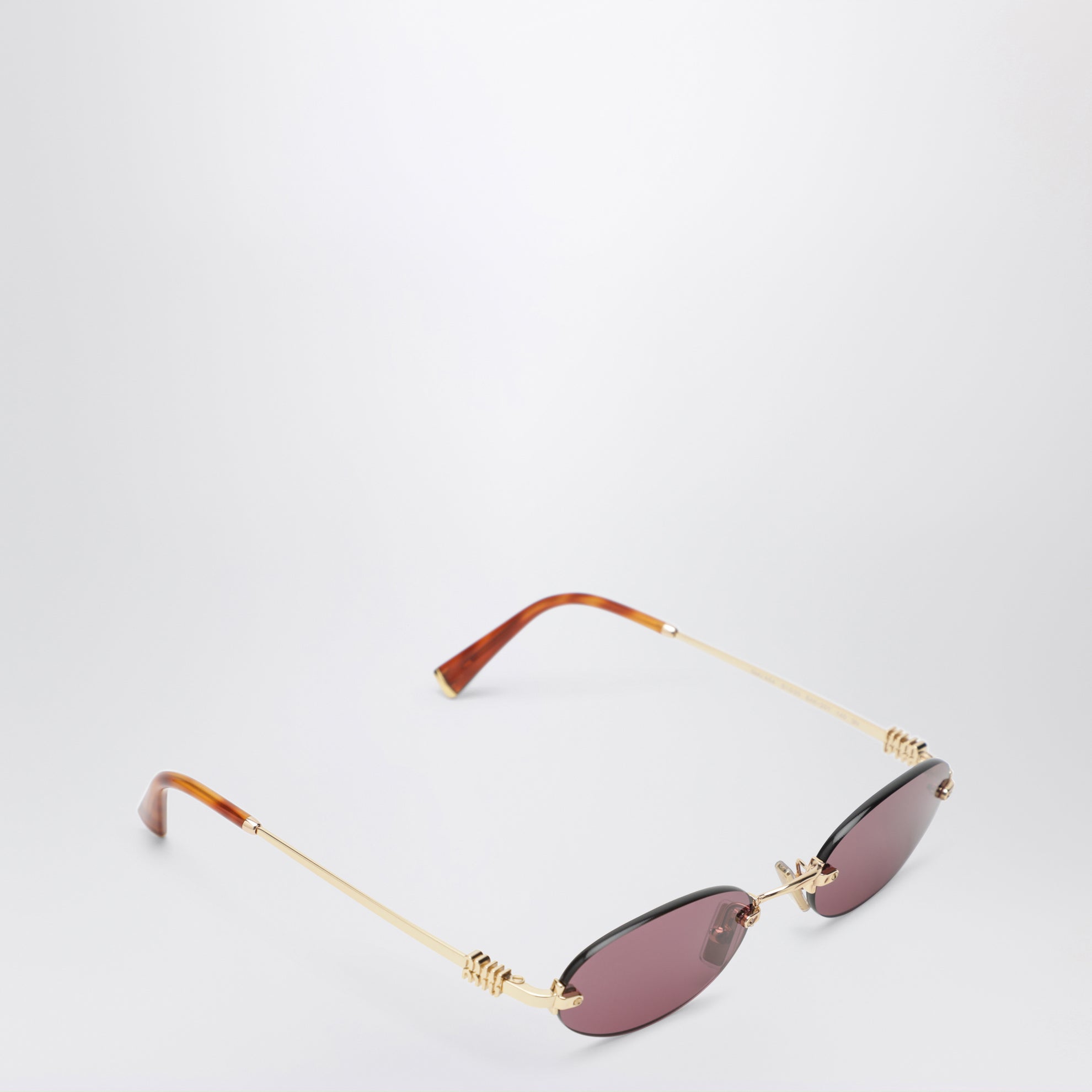 Lunettes de soleil Miu Miu Logo or/jaune