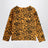 Beige Leopard Print Long-Sleeve Lyocell T-Shirt
