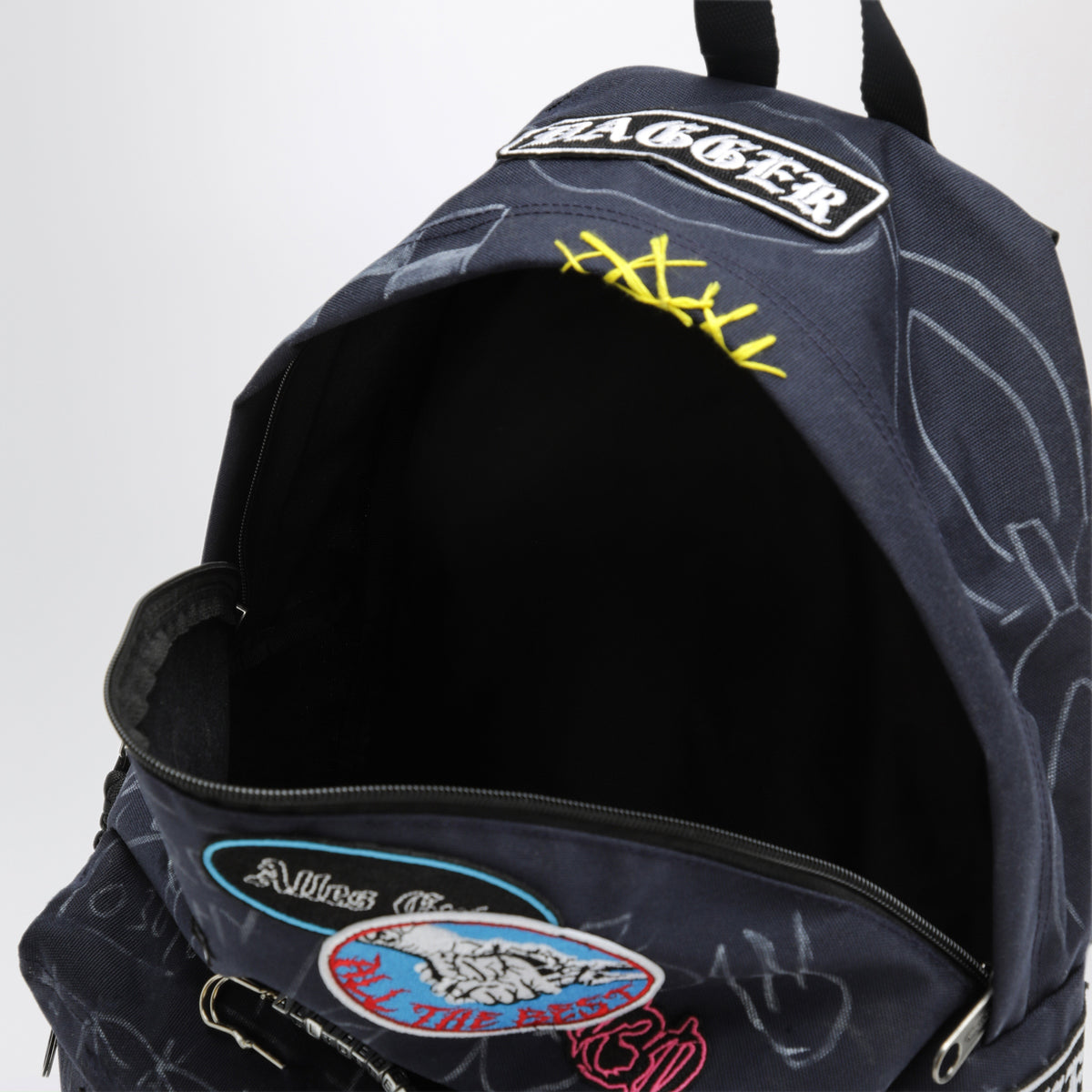 Zaino Punk Bag blu notte con grafiche e charm