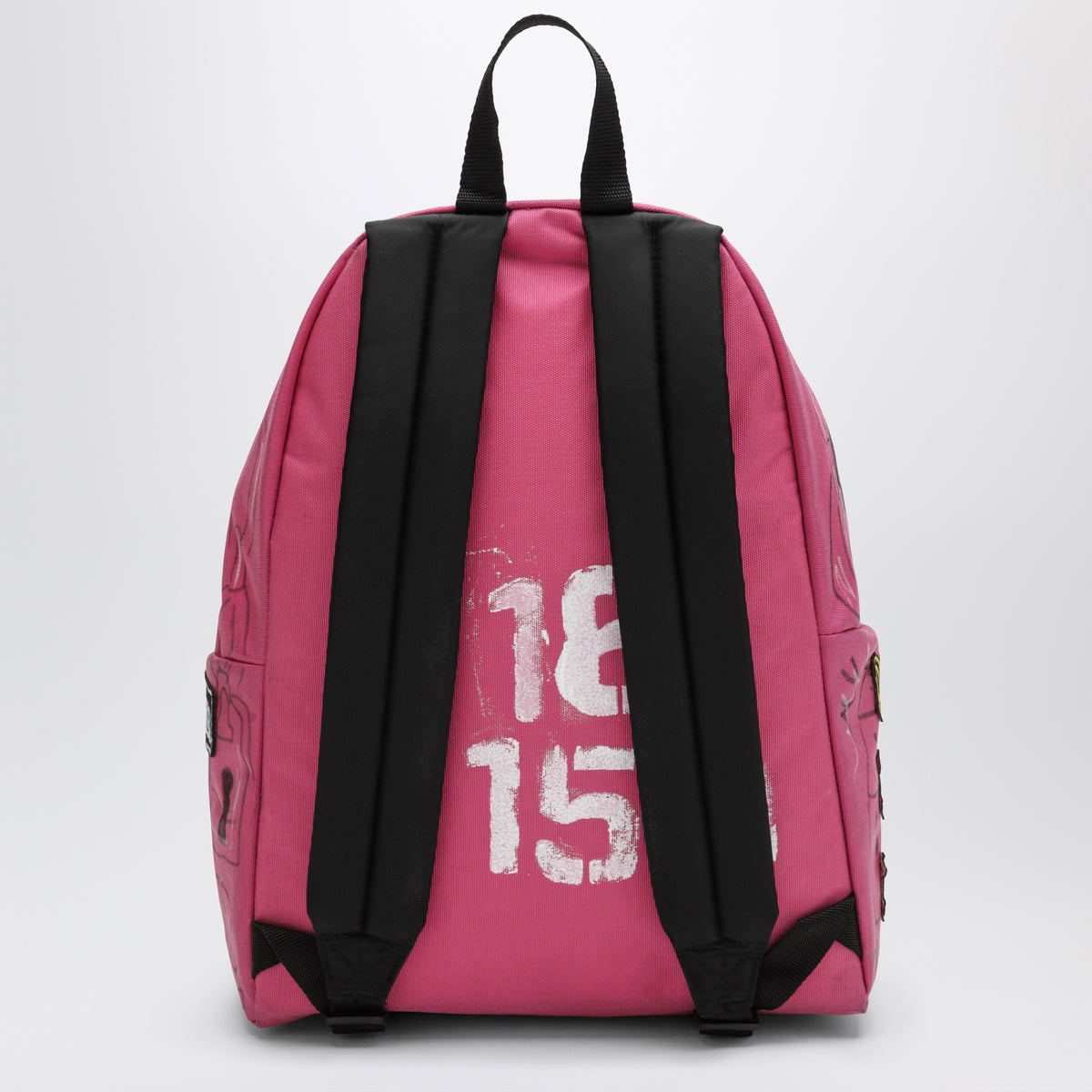 Pink Punk Bag backpack with graphics and charms