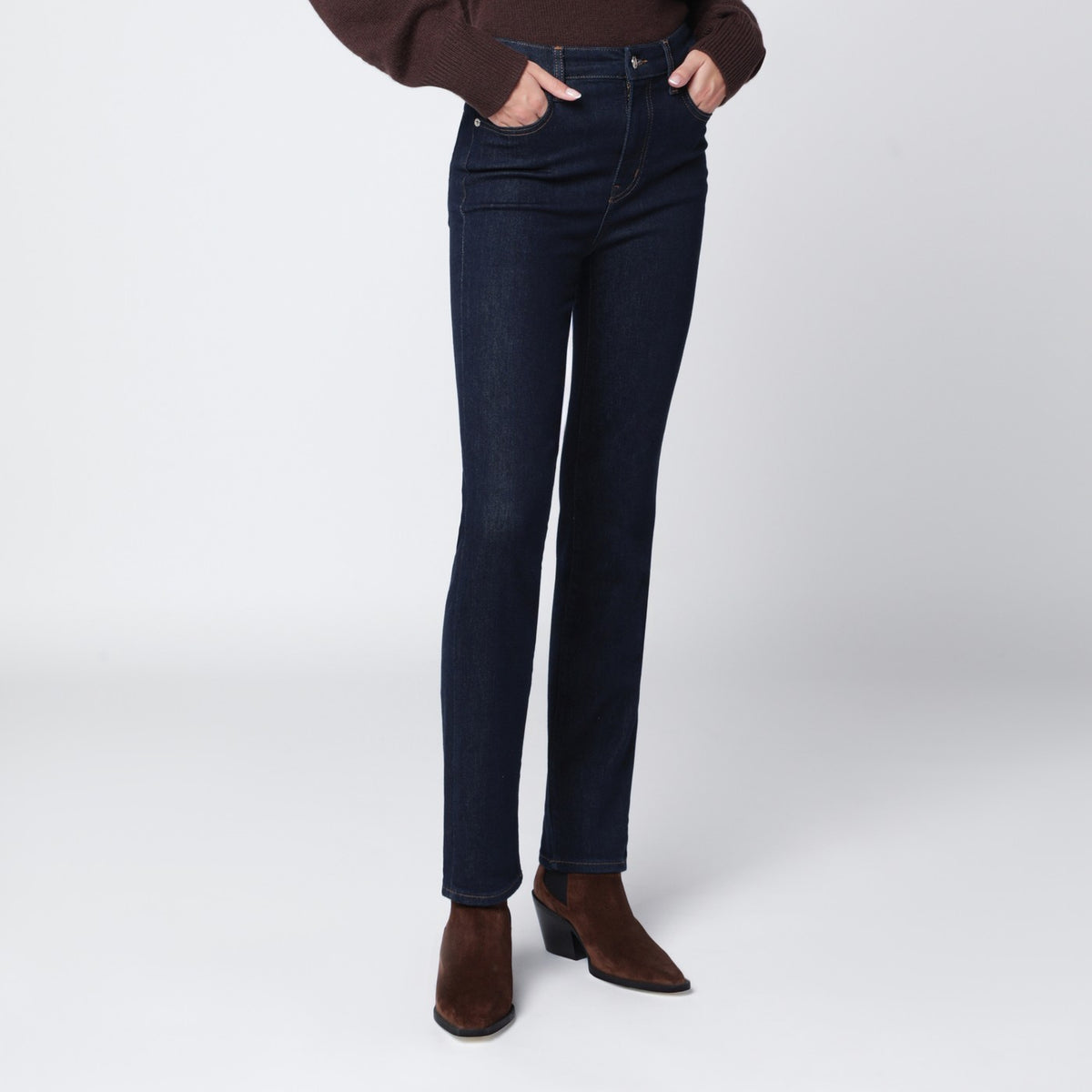 Jeans dritto blu scuro Pencil