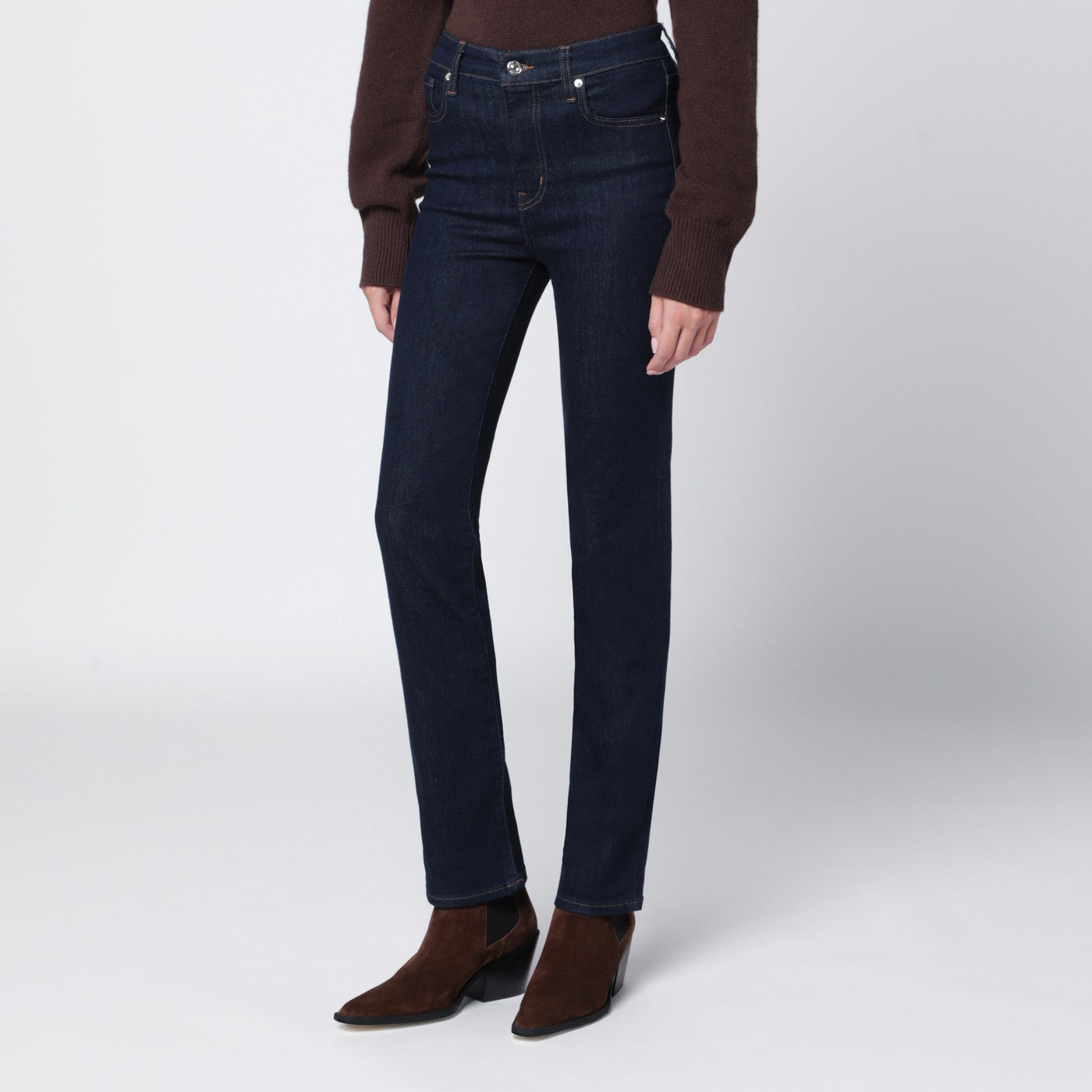 Dunkelblaue gerade Jeans The Pencil