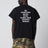 T-shirt noir en coton effet usé
