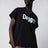 T-shirt noir en coton effet usé