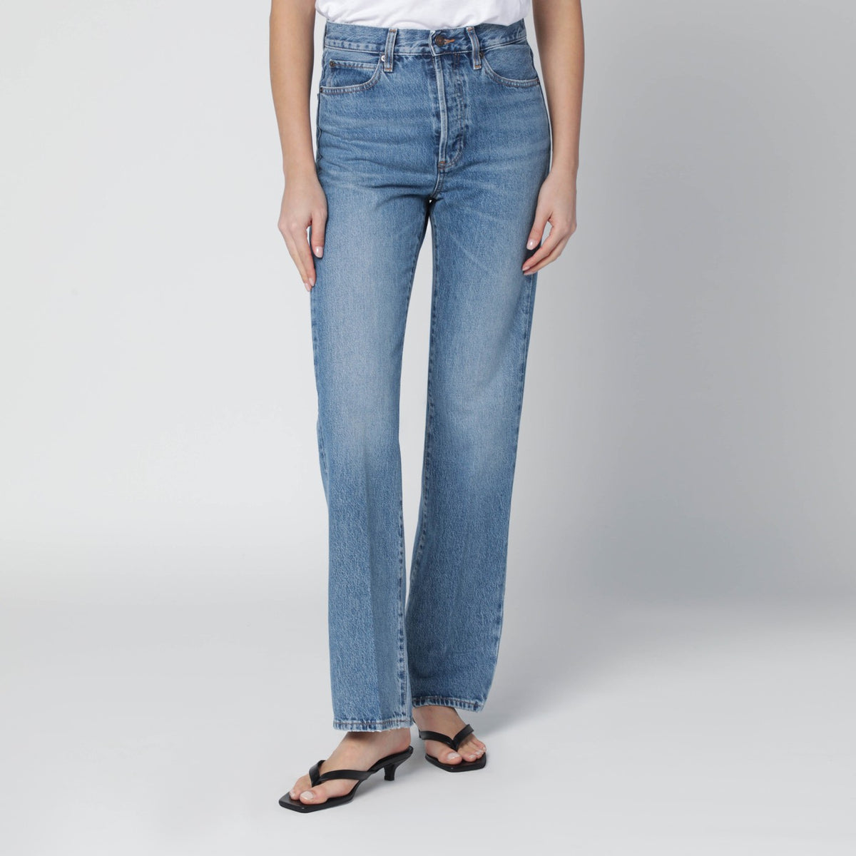 Jeans blu chiaro effetto slavato