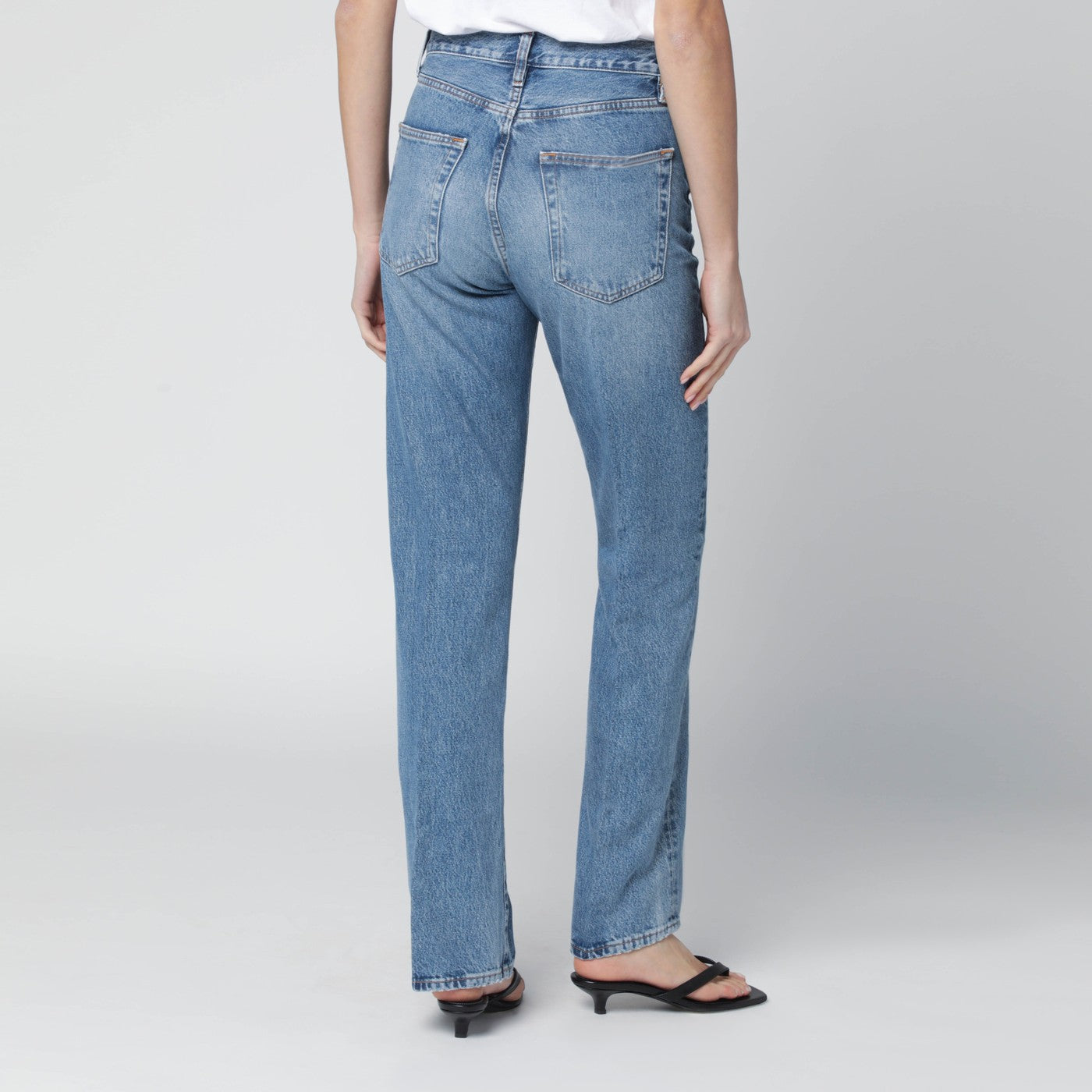 Light blue washed jeans