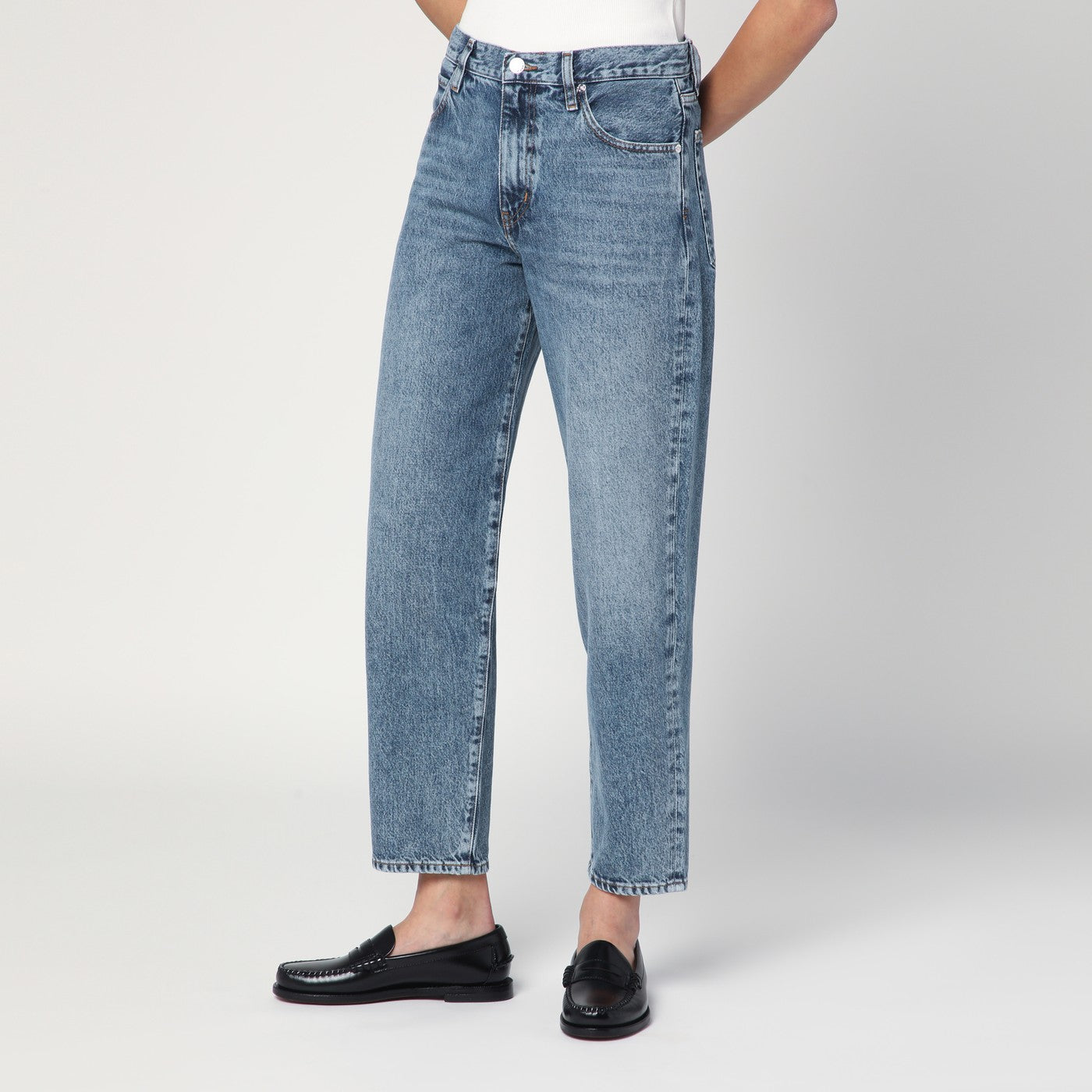 Jeans blu chiaro effetto slavato