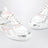 Galaxia silver mesh and leather sneakers