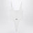 Body blanc échancré avec logo brodé