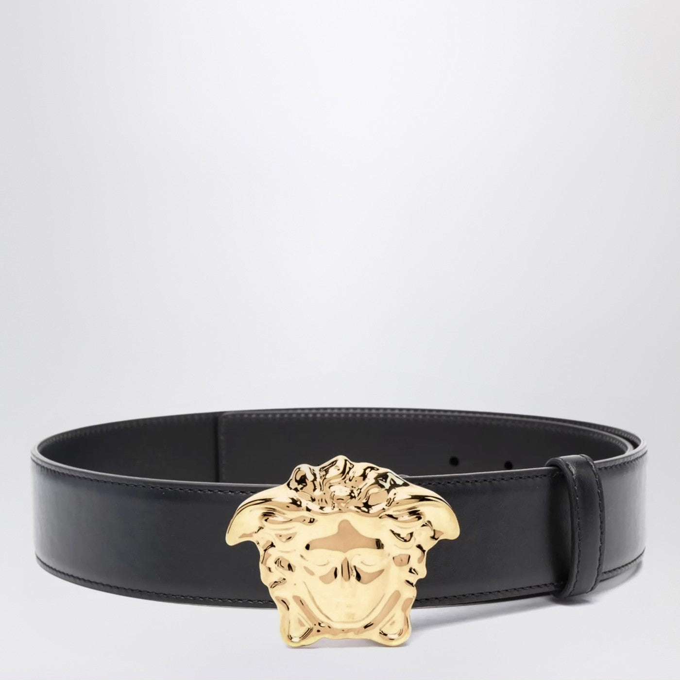 Ceinture noire avec boucle Medusa Head
