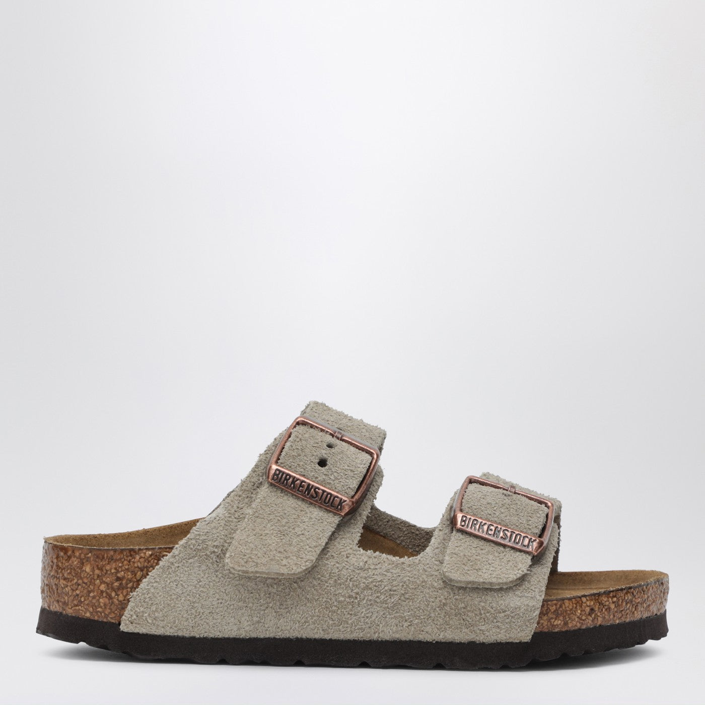 Taupe suede Arizona slide