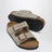 Taupe suede Arizona slide