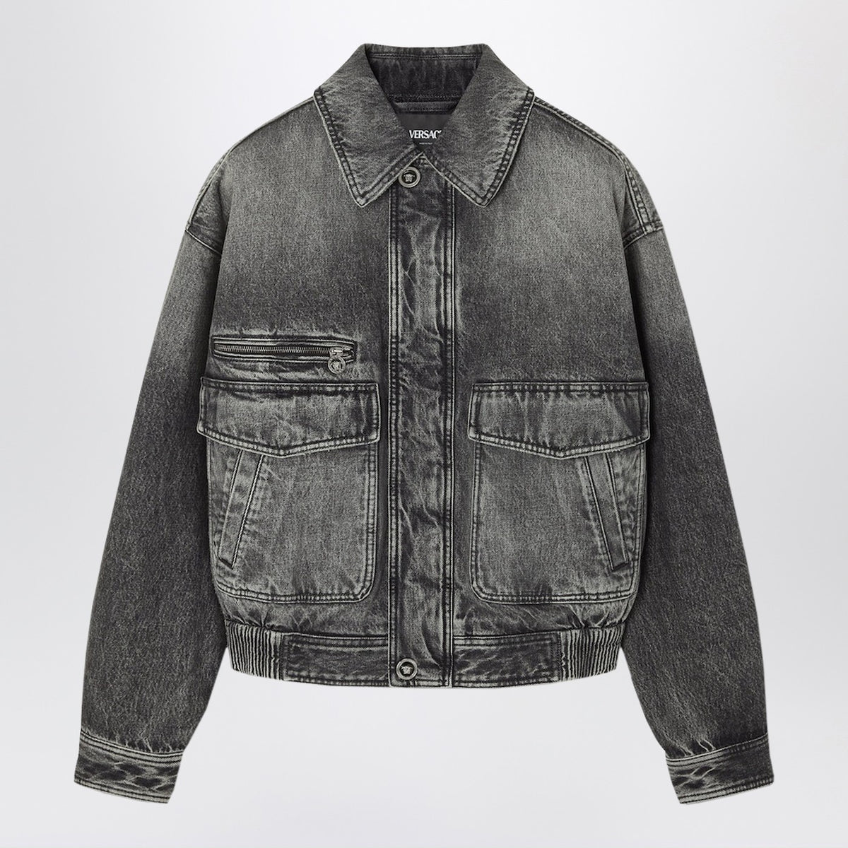 Blouson denim grigio