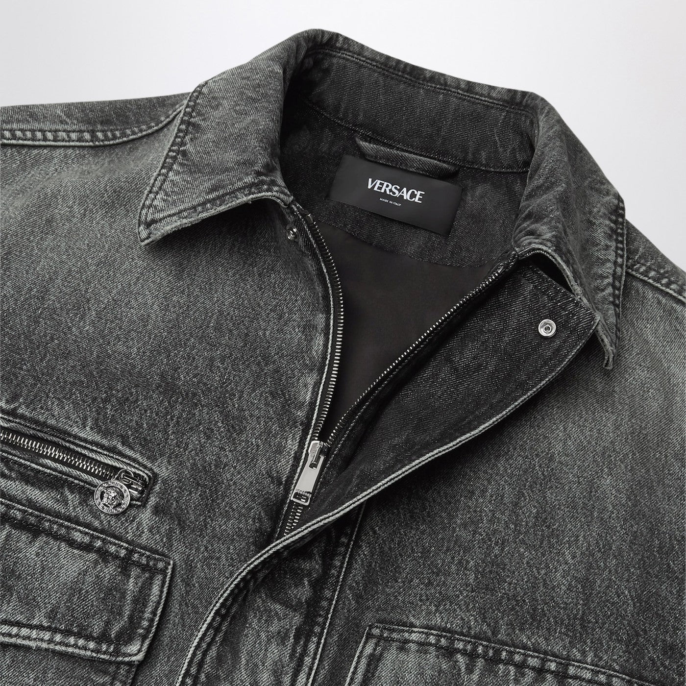Blouson in denim grigio
