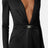 Robe midi noire en jersey de viscose