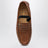 Brown Guanto loafers in calf leather