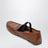 Brown Guanto loafers in calf leather