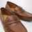 Brown Guanto loafers in calf leather