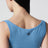 Blaues Woll-Tanktop mit Logo-Stickerei