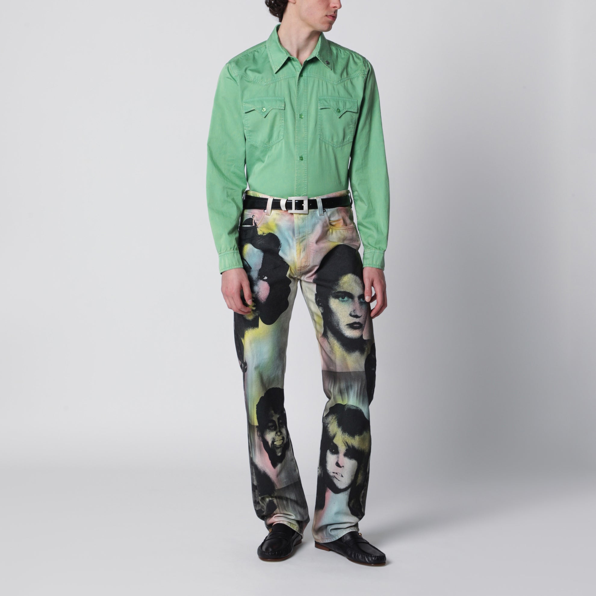 Camicia in cotone verde