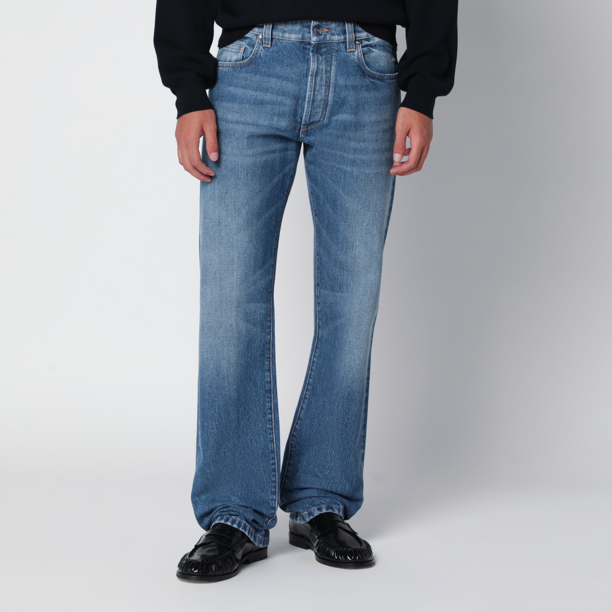 Jeans blu medio effetto washed