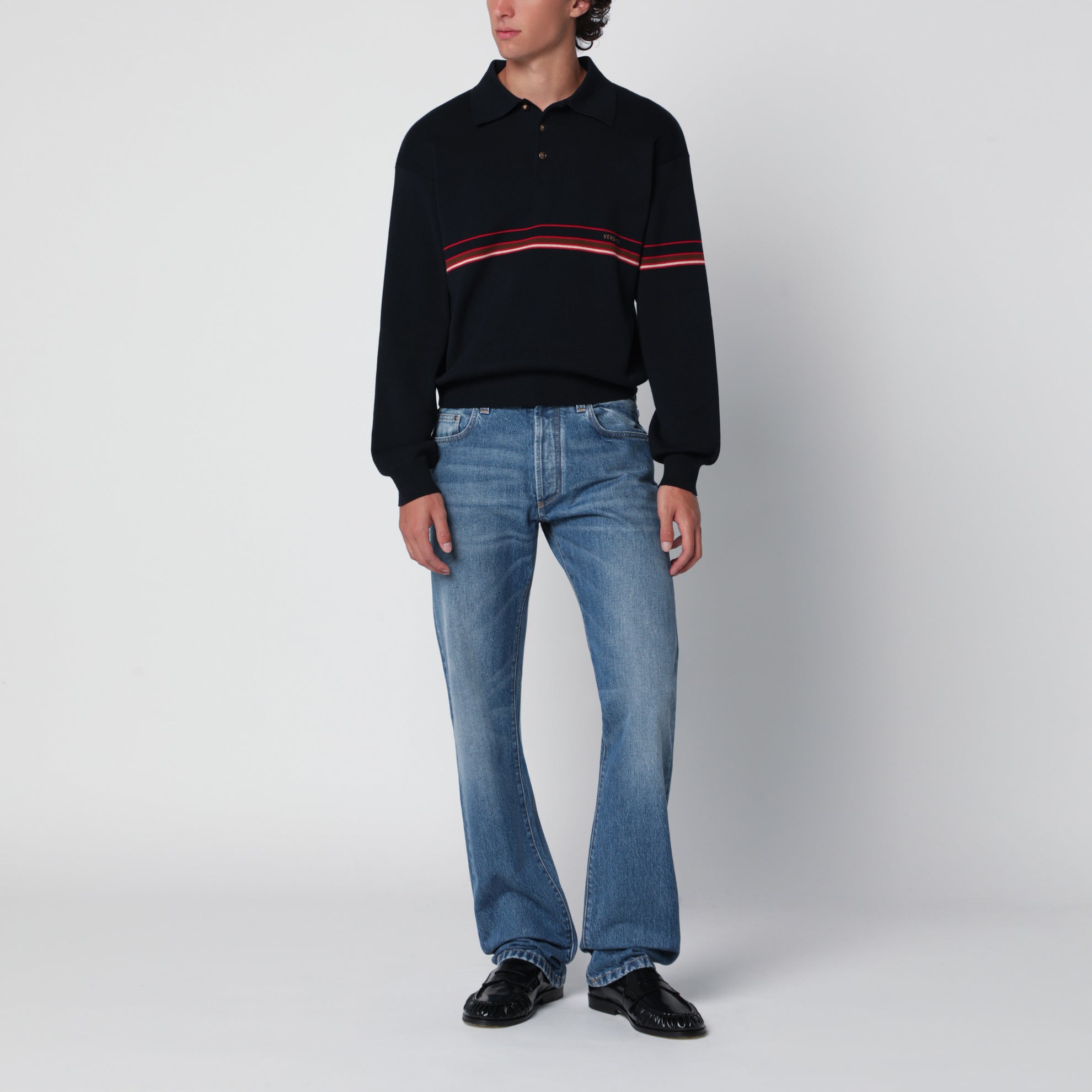 Jeans blu medio effetto washed