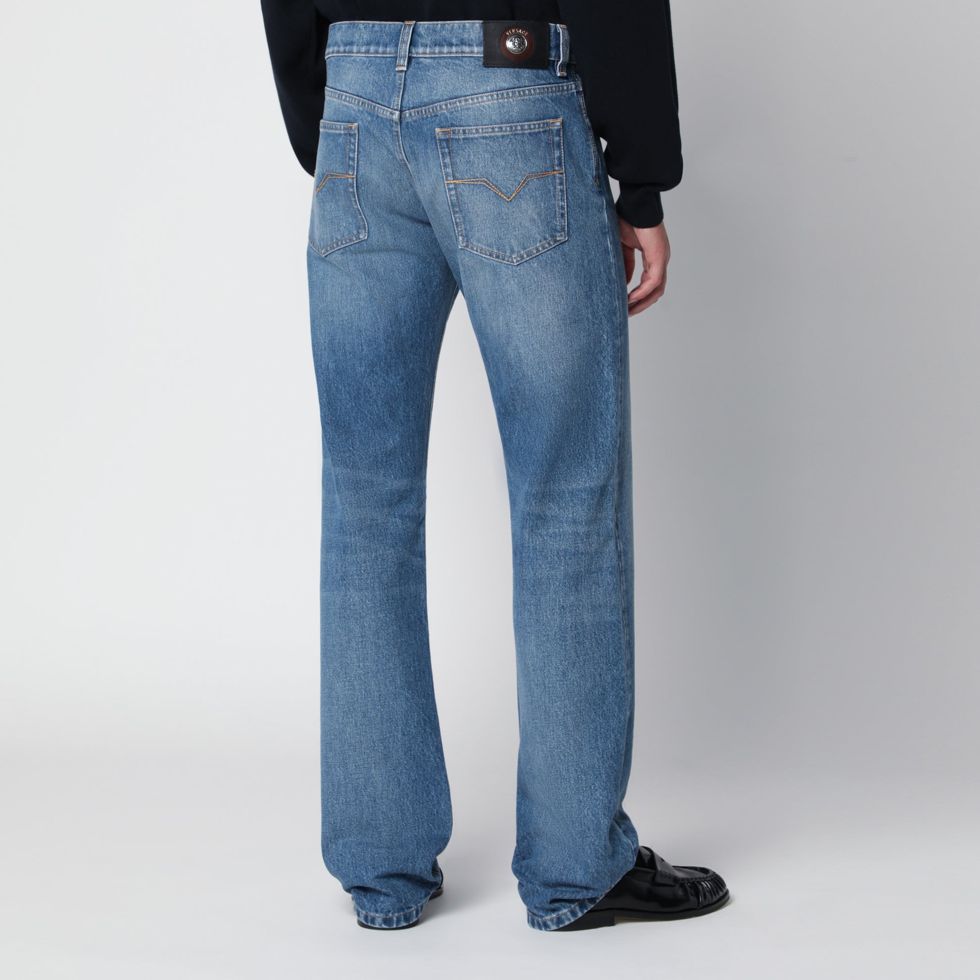 Jeans blu medio effetto washed