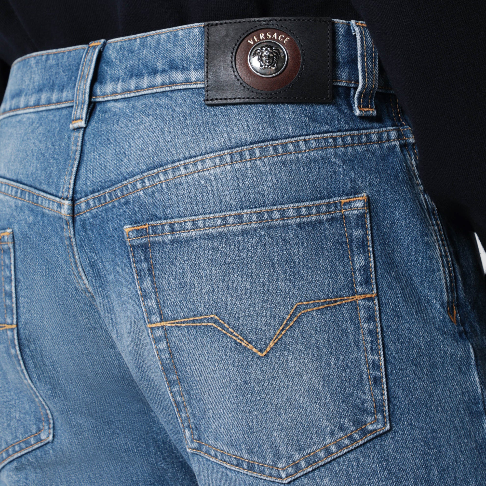 Jeans blu medio effetto washed