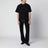 T-shirt in jersey di cotone con ricamo Medusa nera