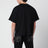 T-shirt in jersey di cotone con ricamo Medusa nera