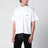 T-shirt in jersey di cotone con ricamo Medusa bianca