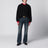 Schwarz/rotes Langarm-T-Shirt