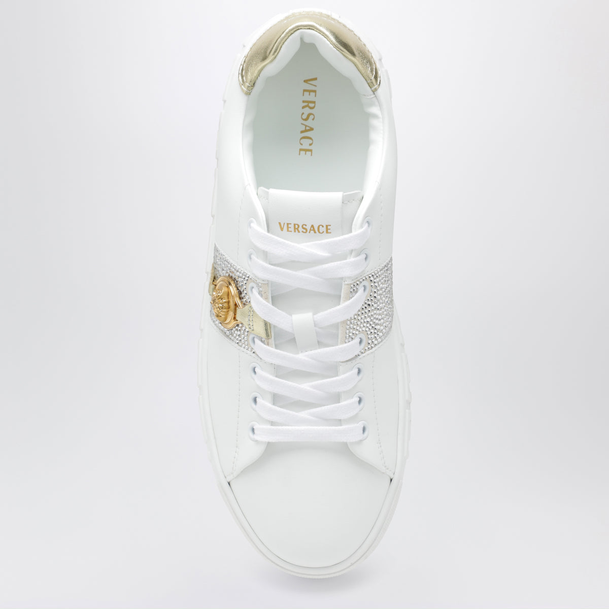 Weiße Greca Sneaker aus Nylon
