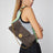 Pochette Vivian en croûte de daim taupe/menthe