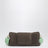 Pochette Vivian en croûte de daim taupe/menthe