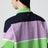 Color-block striped long-sleeve cotton mini dress