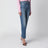 Jeans mit hoher Taille in Hellblau aus Baumwolle