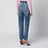 Jeans mit hoher Taille in Hellblau aus Baumwolle