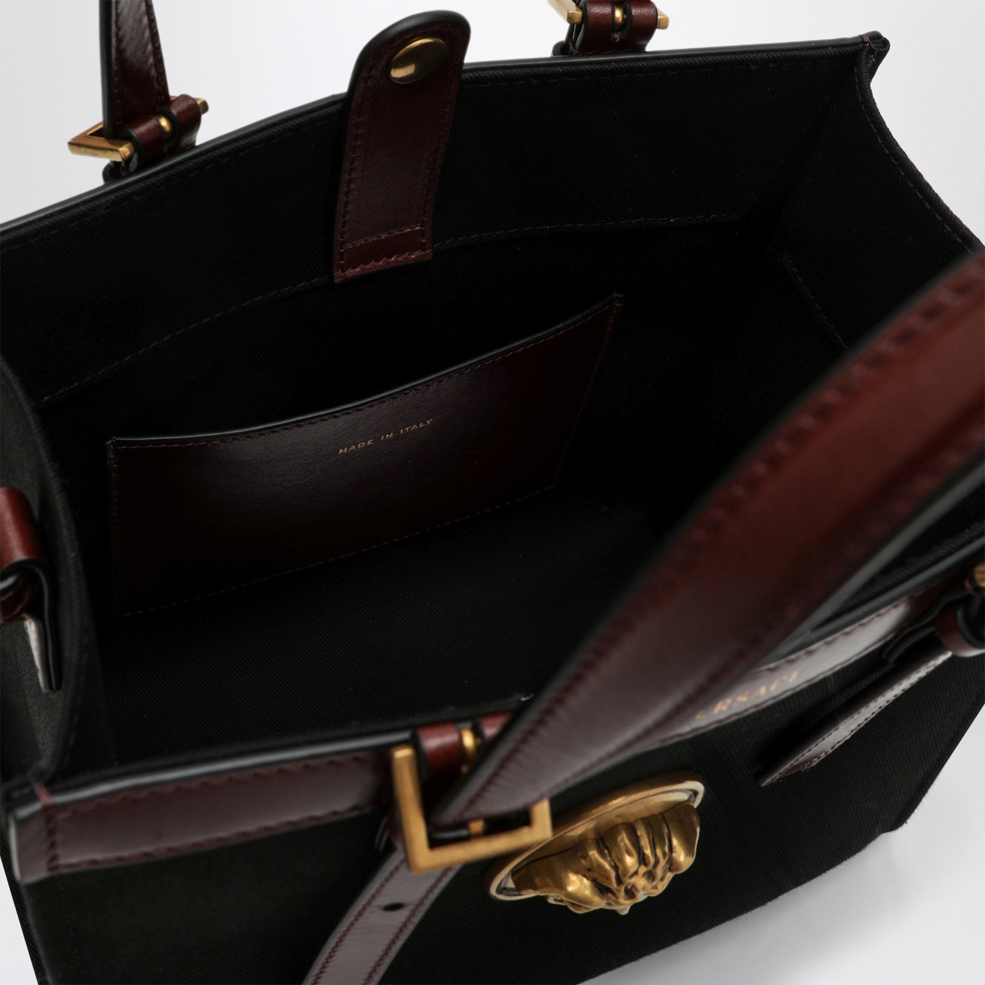 Borsa shopper mini Rivière nera in tela